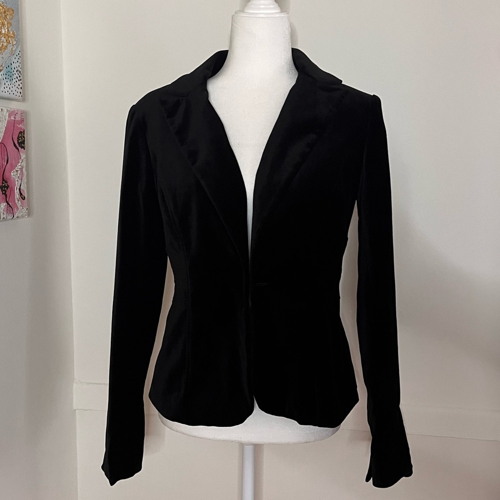 Vintage Cache Velvet Blazer Jacket Size 6